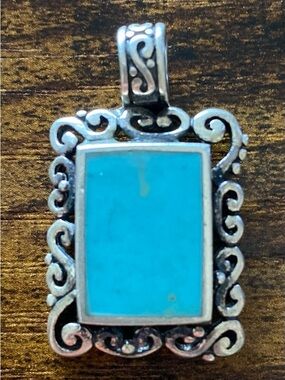 Sterling Silver and Sleeping BeautyTurquoise Pendant #boho #western #turquoise